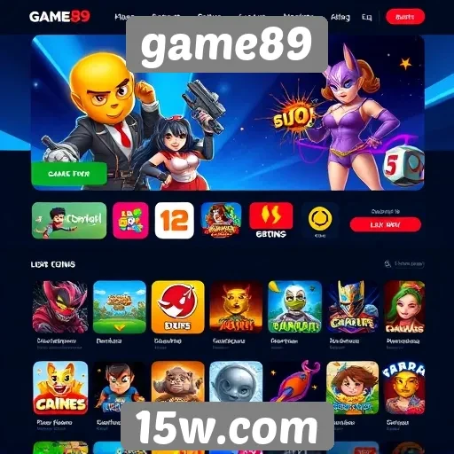 Interface do usuário no site game89 é intuitiva